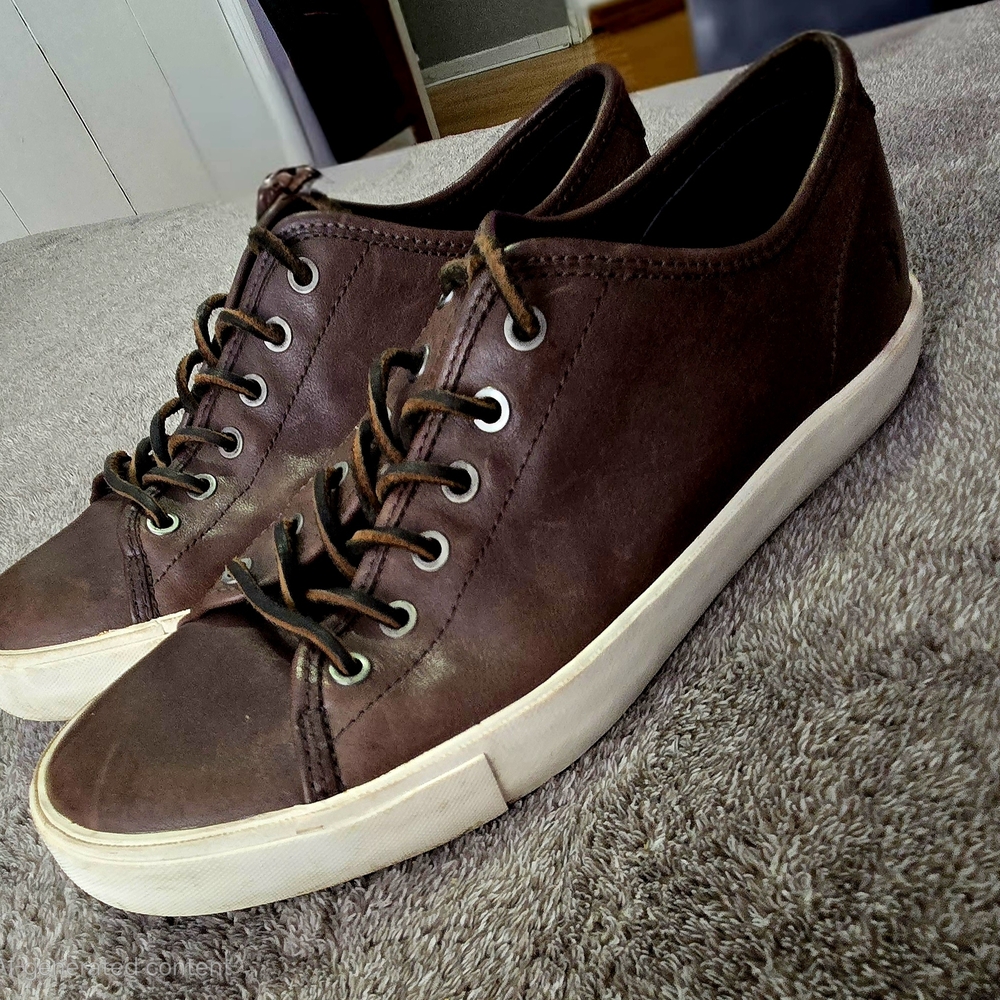 Frye Leather Low Sneakers With Leather Lace